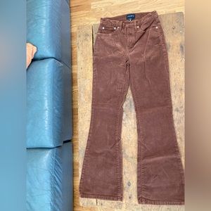 Lucky brand high rise corduroy Stevie flares size 27